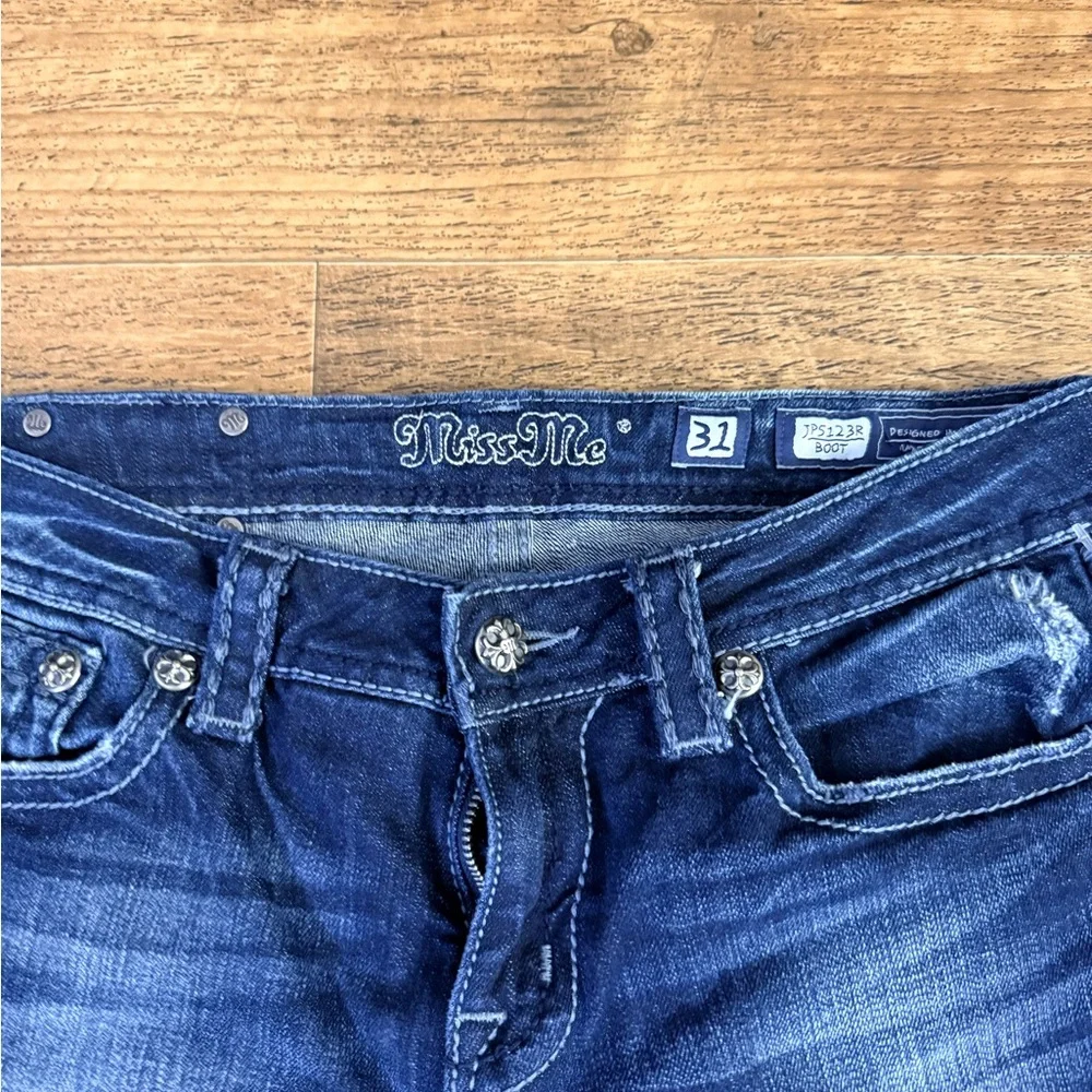 Miss Me Dark Blue Denim Jeans - Picture 5 of 6